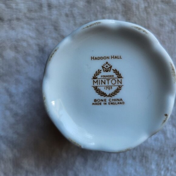 Minton Haddon Hall Bone China Candle Holders 3 1/8" VINTAGE GUC SEE PICTURES - Picture 5 of 7